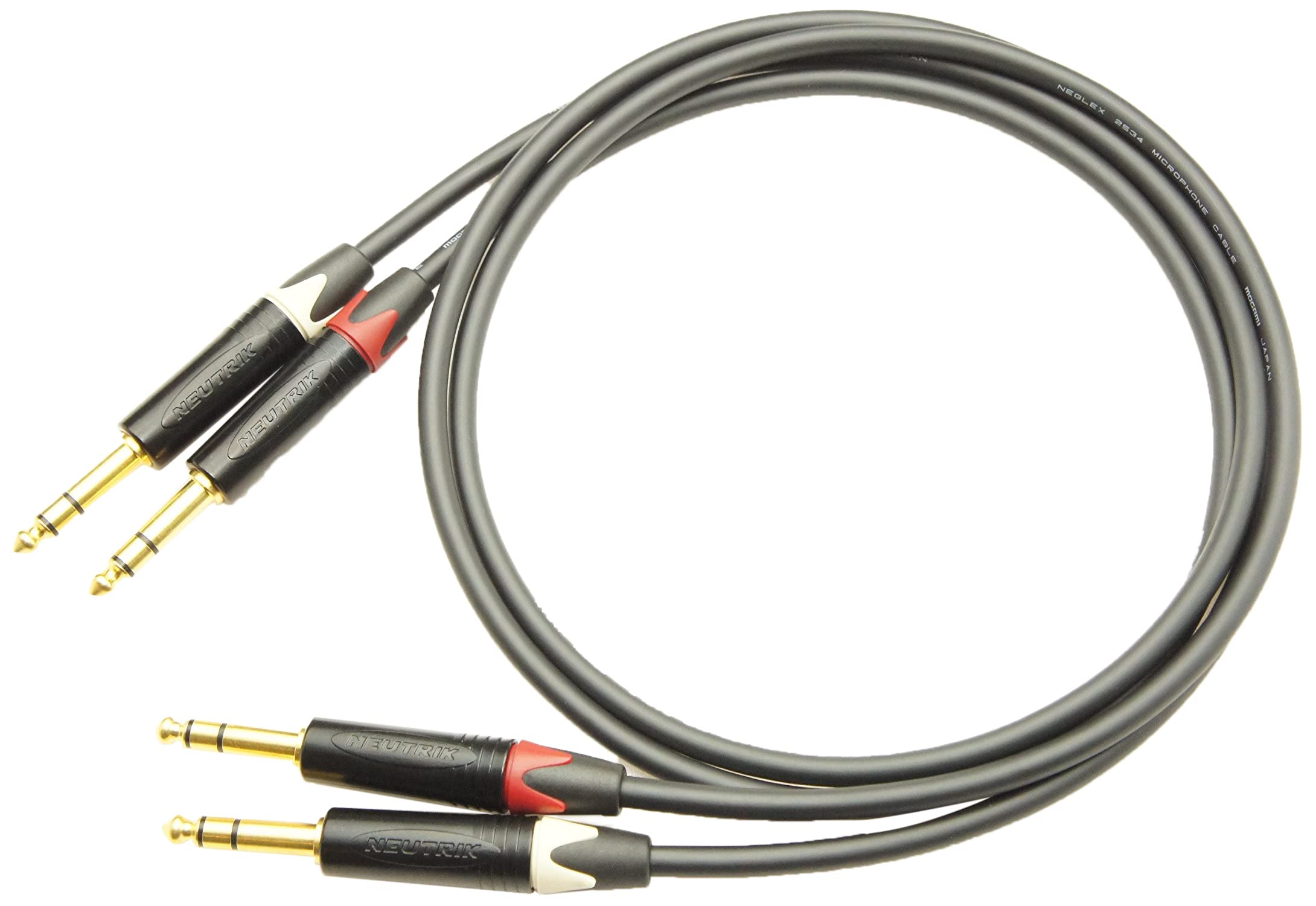 Amazon | MOGAMI 2534 TRS(ステレオフォン)→TRS(ステレオフォン) 2本